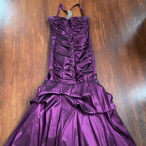 Purple floor length gown